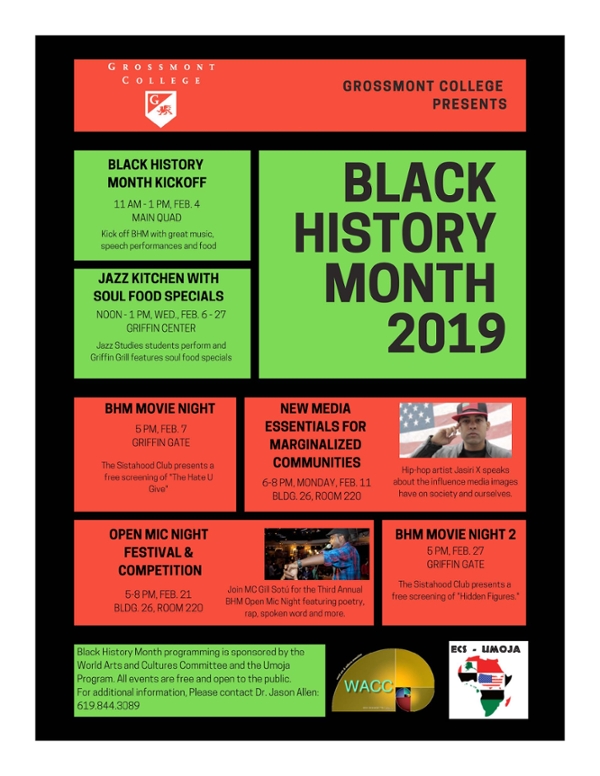 Grossmont College Black Histtory Month 