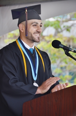 student speaker Dawod Rafoka