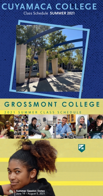 grossmont, cuyamaca class schedule covers
